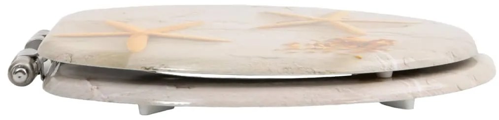 Assento sanita c/ tampa fecho suave MDF design estrela-do-mar