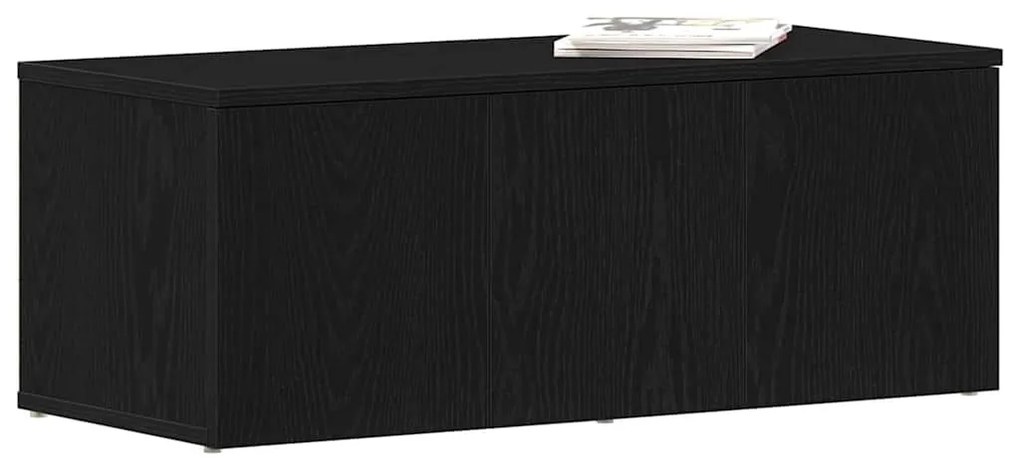 Armário para televisão vidaXL Preto Carvalho 80x34x30 cm Madeira engen