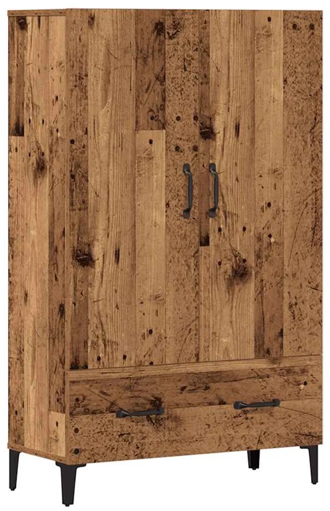 vidaXL Armário alto 70x31x115 cm derivados de madeira madeira velha