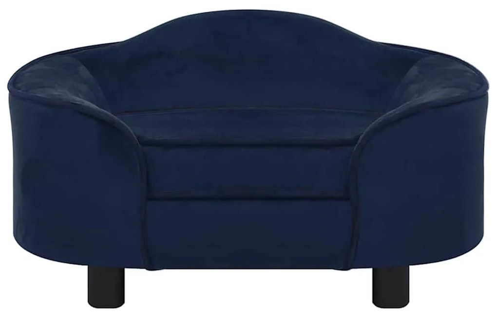 Sofá para cães 67x47x36 cm pelúcia azul