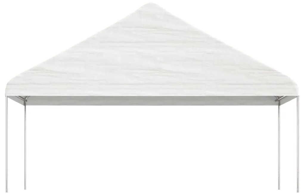 Gazebo com telhado 13,38x5,88x3,75 m polietileno branco
