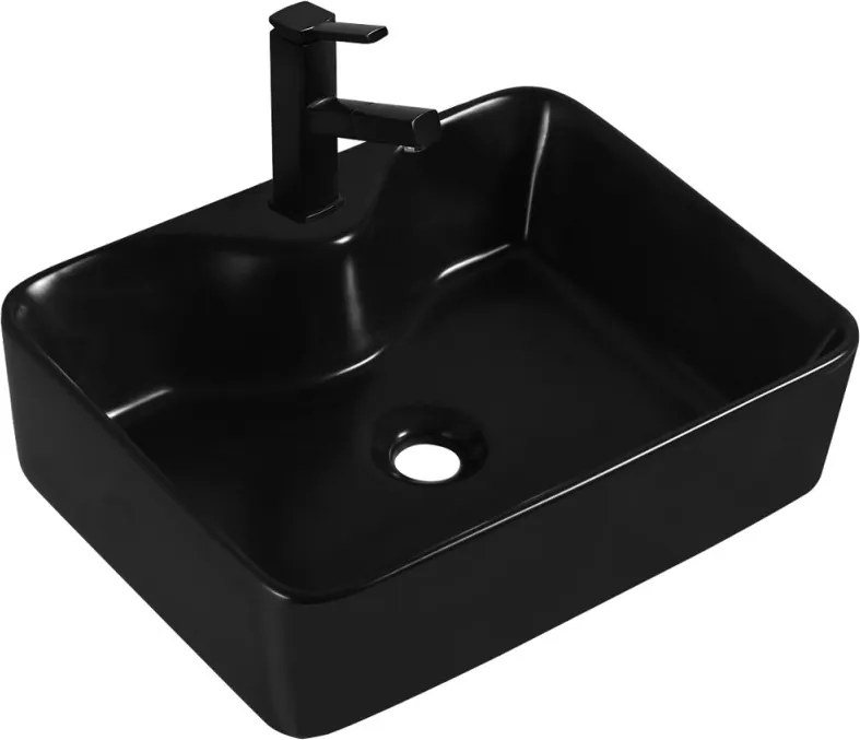 Mexen Eva lavatório de bancada 48 x 37 cm, preto mate - 21424970