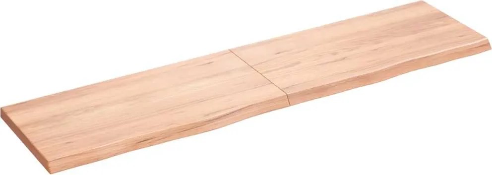 vidaXL Tampo de mesa 160x40x(2-4) cm carvalho tratado castanho-claro