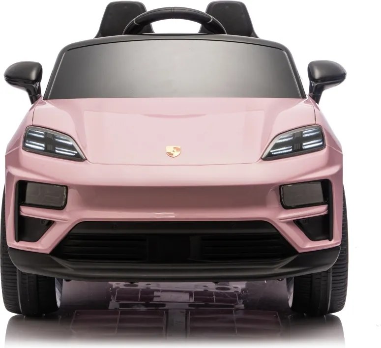 Carro elétrico para Crianças 2 a 6 anos 12V 4x4 Porsche Macan, Rodas de espuma EVA, Controle remoto Rosa