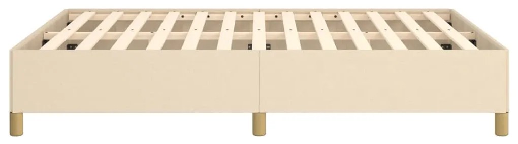 Estrutura de cama 140x190 cm tecido cor creme