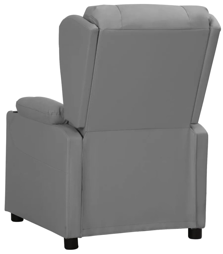Poltrona elevatória couro artificial cinzento