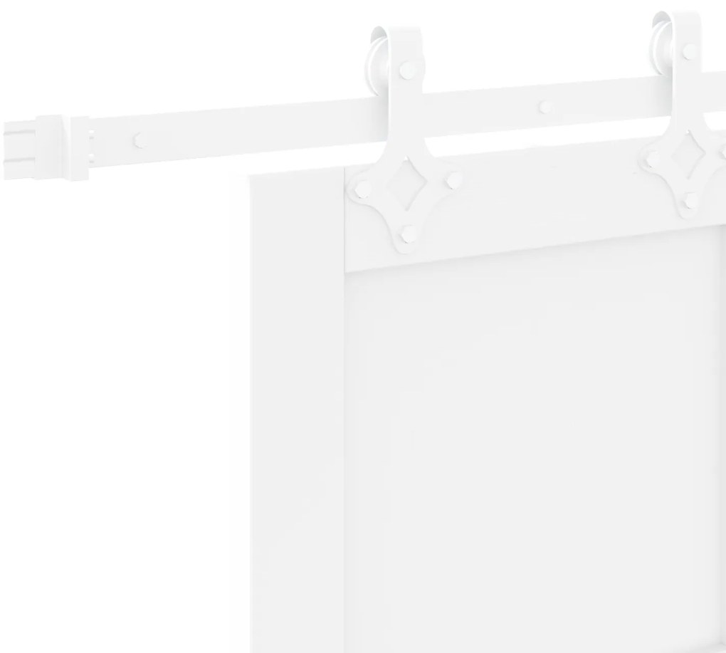 Porta Deslizante vidaXL com Conjunto de Hardware Branca 93x202 cm Made