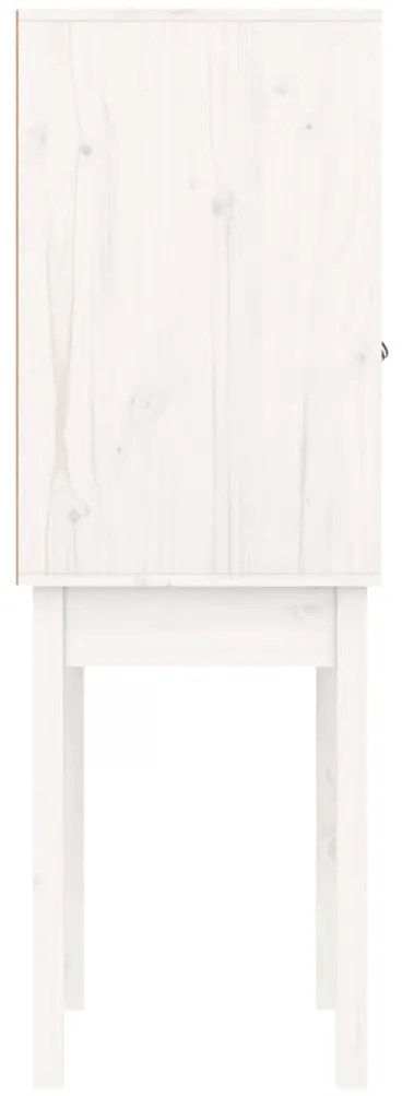 Aparador alto 60x40x120 cm madeira de pinho maciça branco