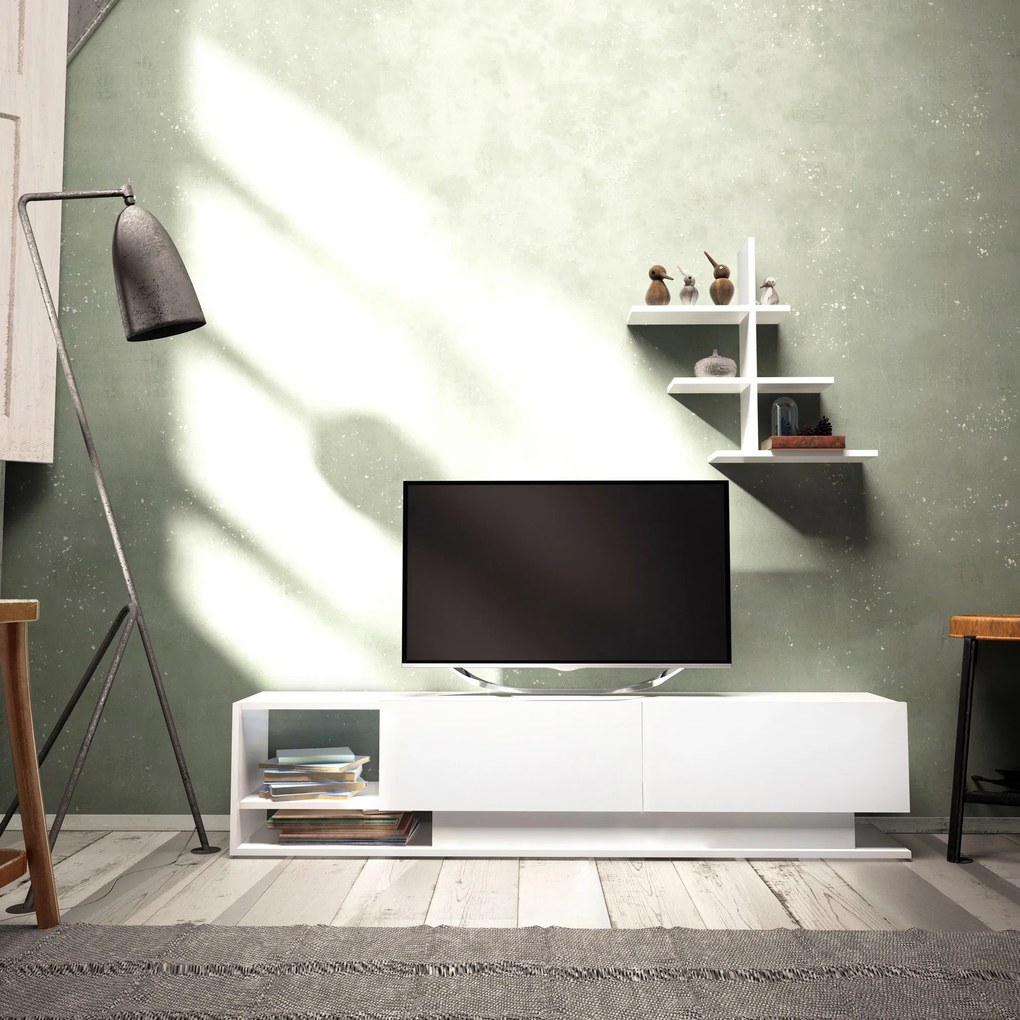 Unidade de TV Liza – Branco – 180x40x30 cm