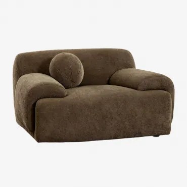Pack De 2 Poltronas Estofadas Shirina Chenille Castanho Café - Sklum