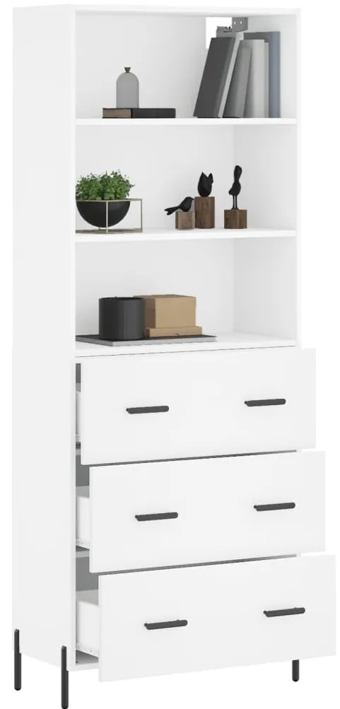 Armário alto 69,5x34x180 cm derivados de madeira branco