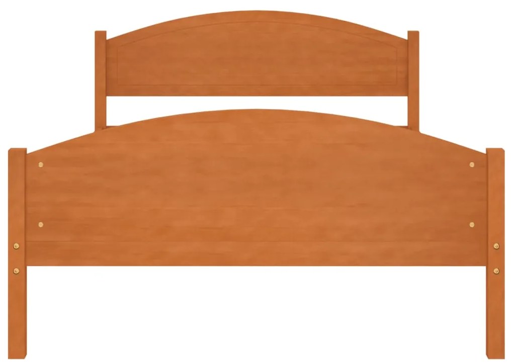 Estrutura de cama 120x200 cm pinho maciço castanho mel