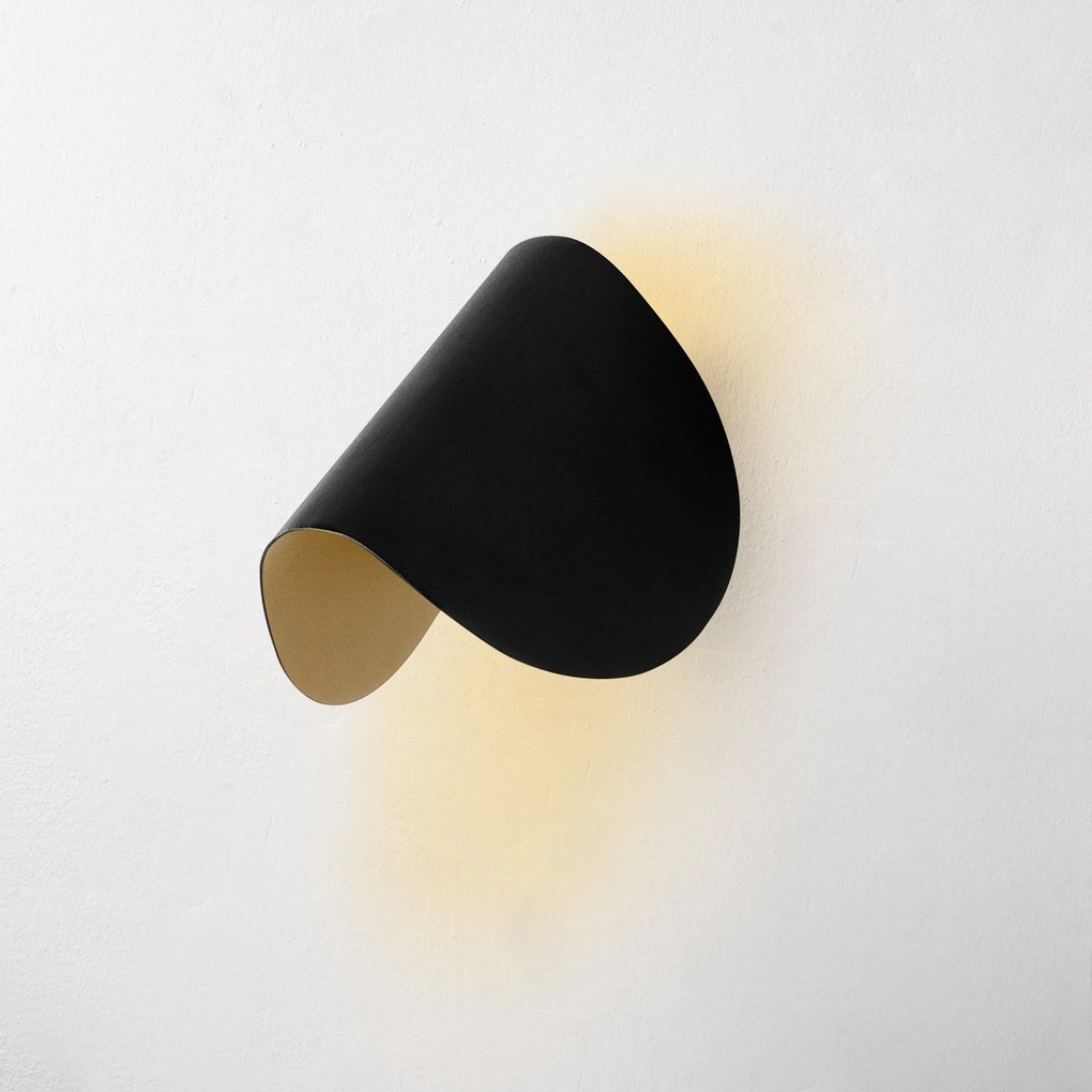 Candeeiro de Parede Heybe - Preto - 17x12x13 cm