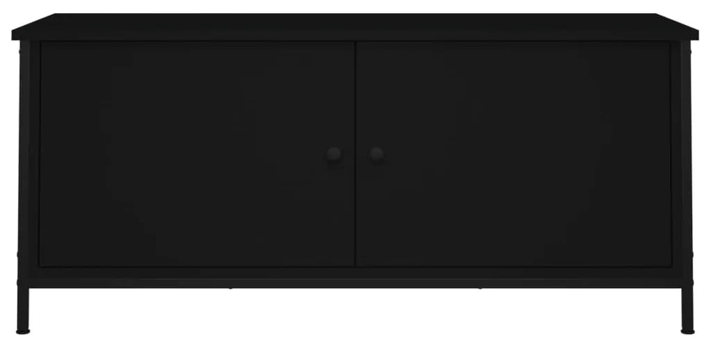 Móvel de TV Iris com 2 Portas de 102 cm - Preto - Design Moderno