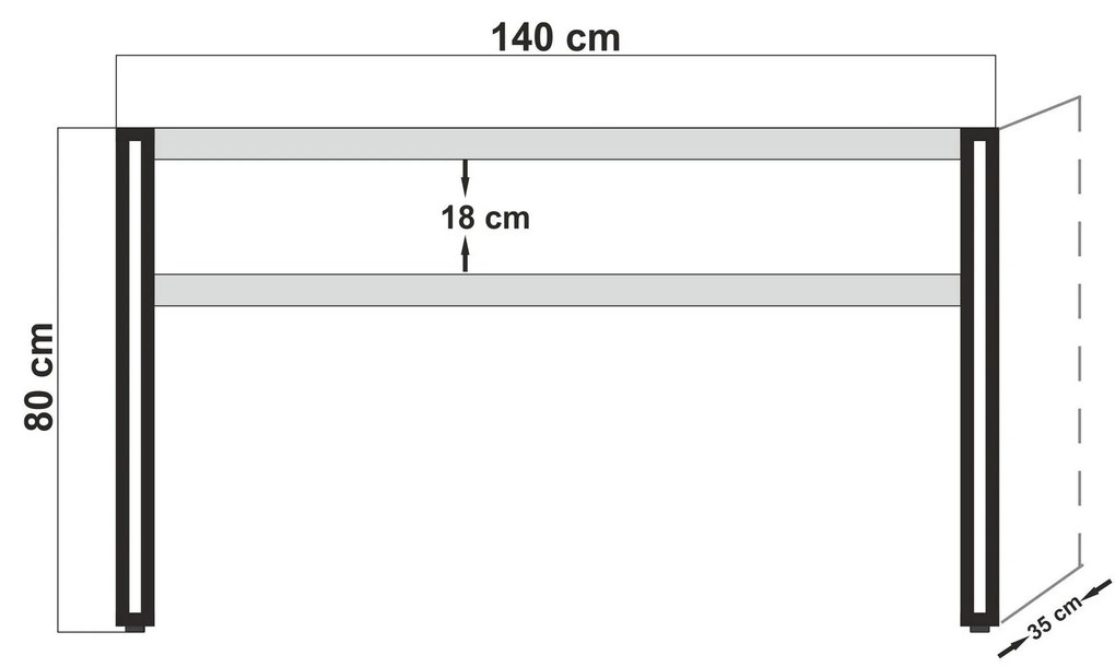 Aparador Cosmo – Pinho Atlântico/Preto – 140x80x35 cm