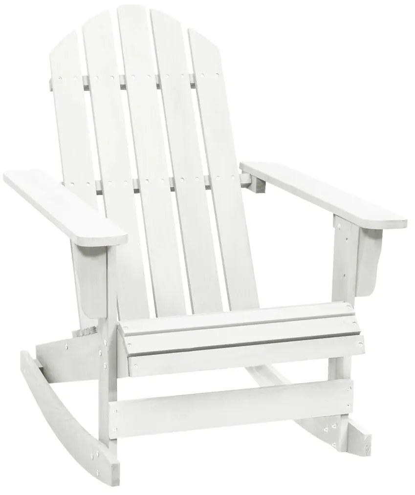 vidaXL Cadeira de baloiço para jardim madeira branco