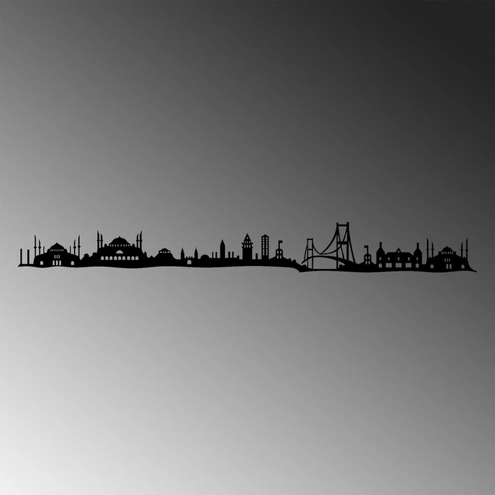 Acessório Decorativo de Parede em Metal Model-129 – Preto – 117 x 0,15