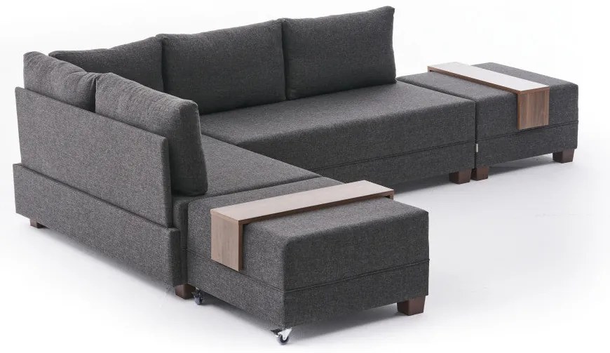 Sofá-Cama de Canto Fly – Antracite – 210x70x280 cm