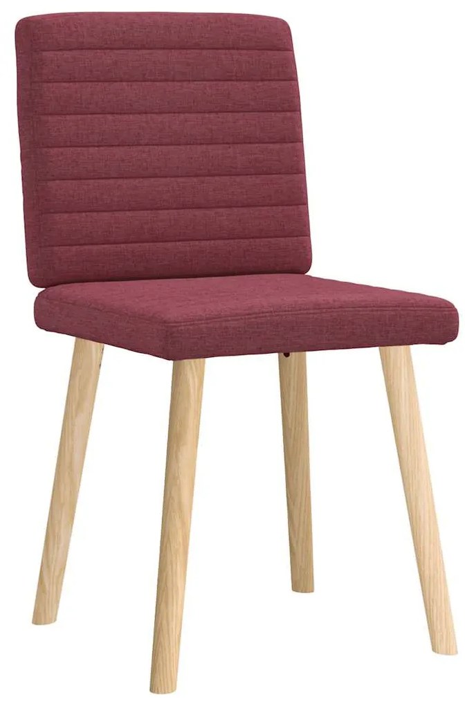 Cadeiras de jantar 2 pcs tecido vermelho tinto