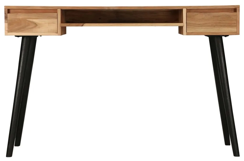 Secretária em madeira de acácia maciça 118x45x76 cm