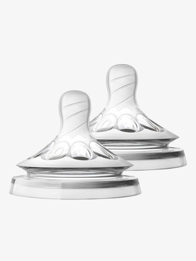 Lote de 2 tetinas Philips AVENT Natural, 5 débitos sem cor