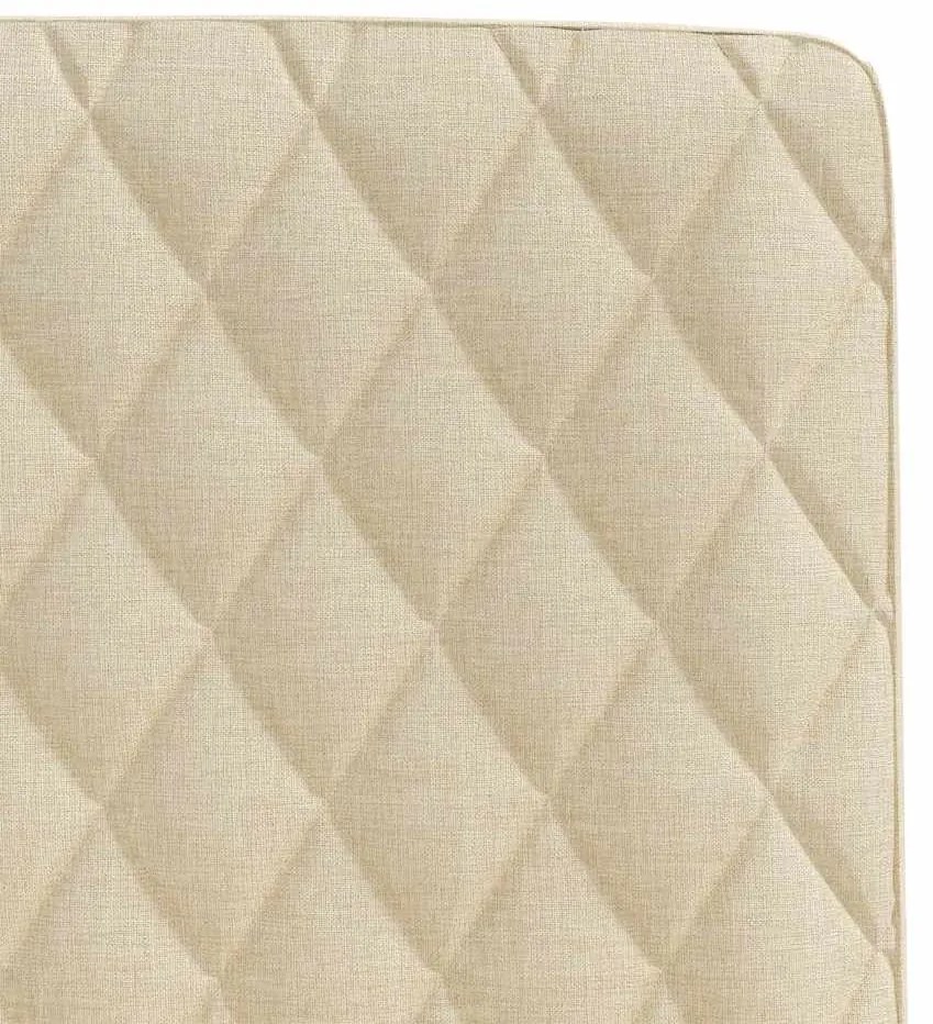Cadeiras de jantar 4 pcs tecido cor creme