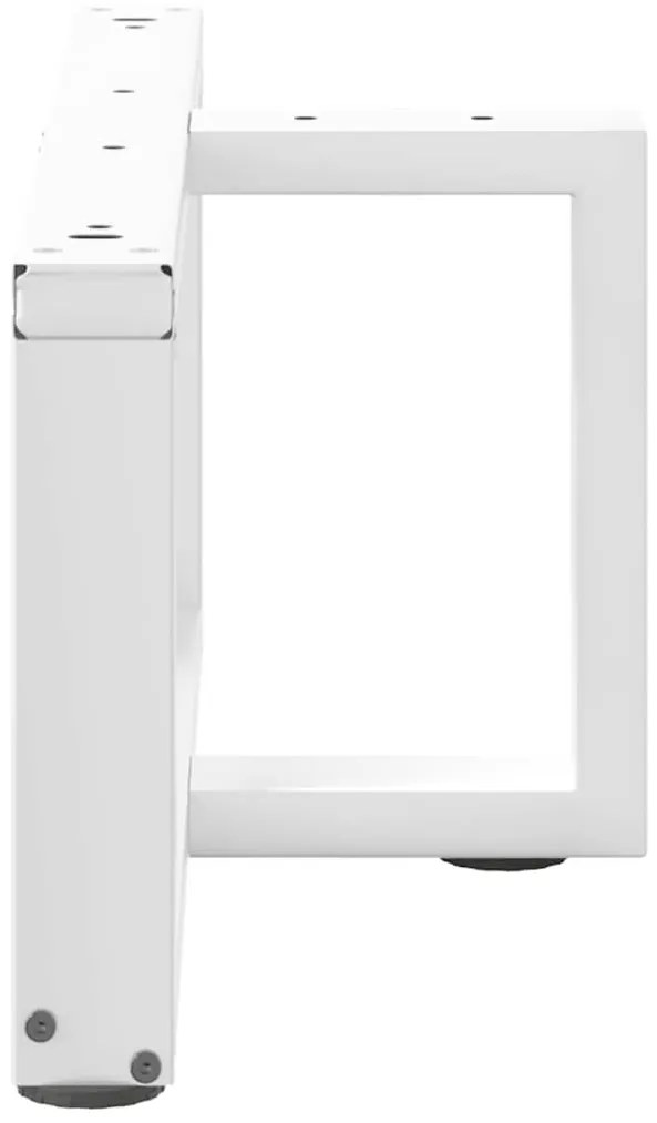 Pés para mesa de centro em forma de T, 2 peças, branco, 70x25x(30-31)