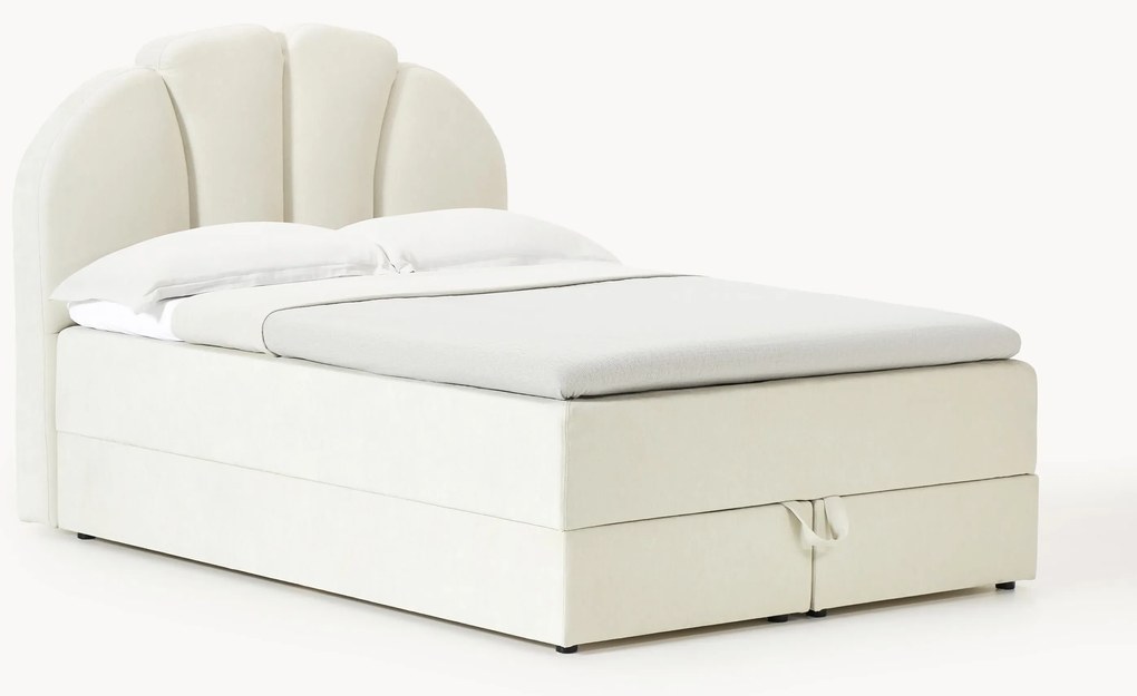 Cama boxspring com espaço de arrumação Romia