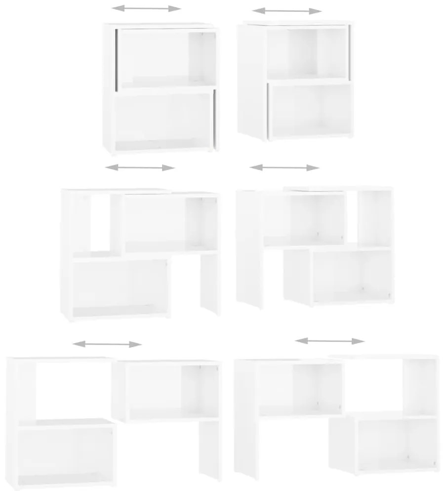 Móvel de TV 104x30x52 cm derivados de madeira branco brilhante