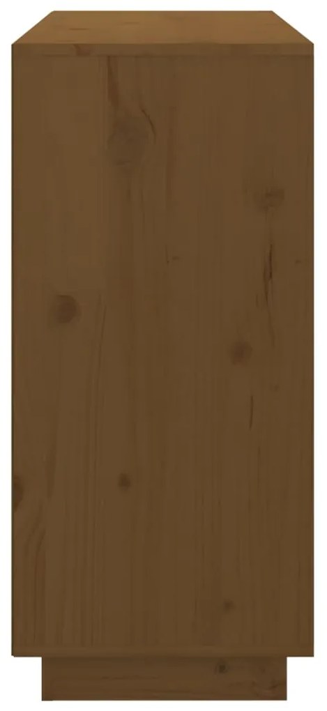 Aparador 111x34x75 cm madeira de pinho maciça castanho mel