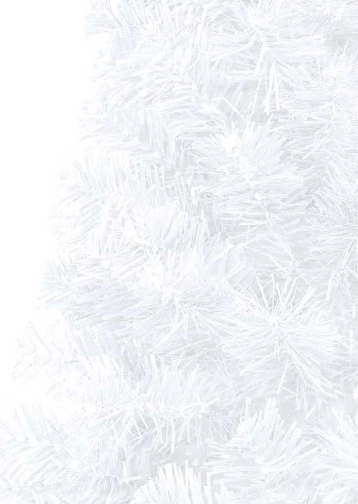 Meia árvore Natal artificial pré-iluminada c/ bolas branco