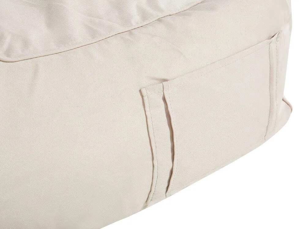 Pufe poltrona creme SIESTA Beliani