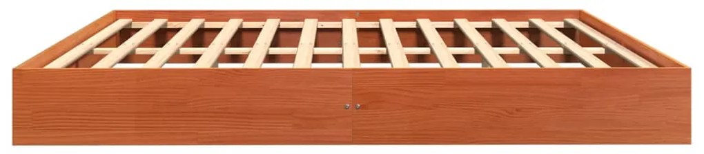 Cama sem colchão 180x200 cm pinho maciço castanho-mel