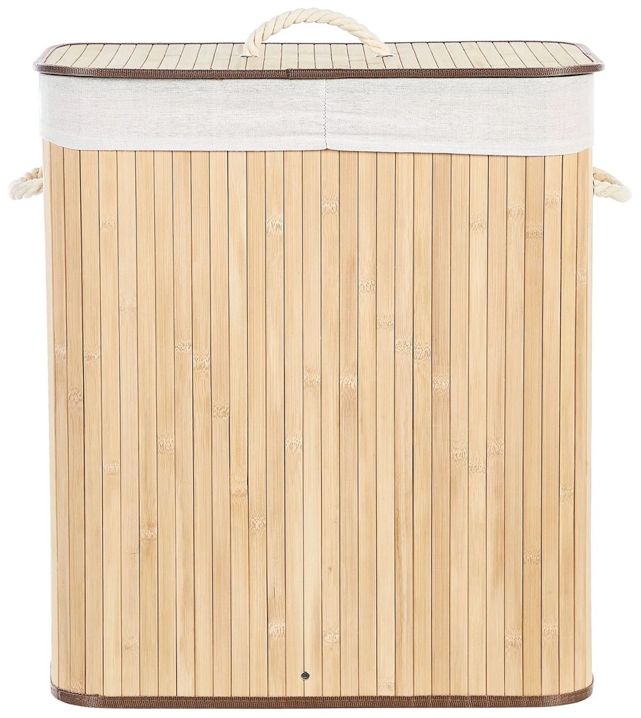 Cesto em madeira de bambu clara 60 cm KANDY Beliani