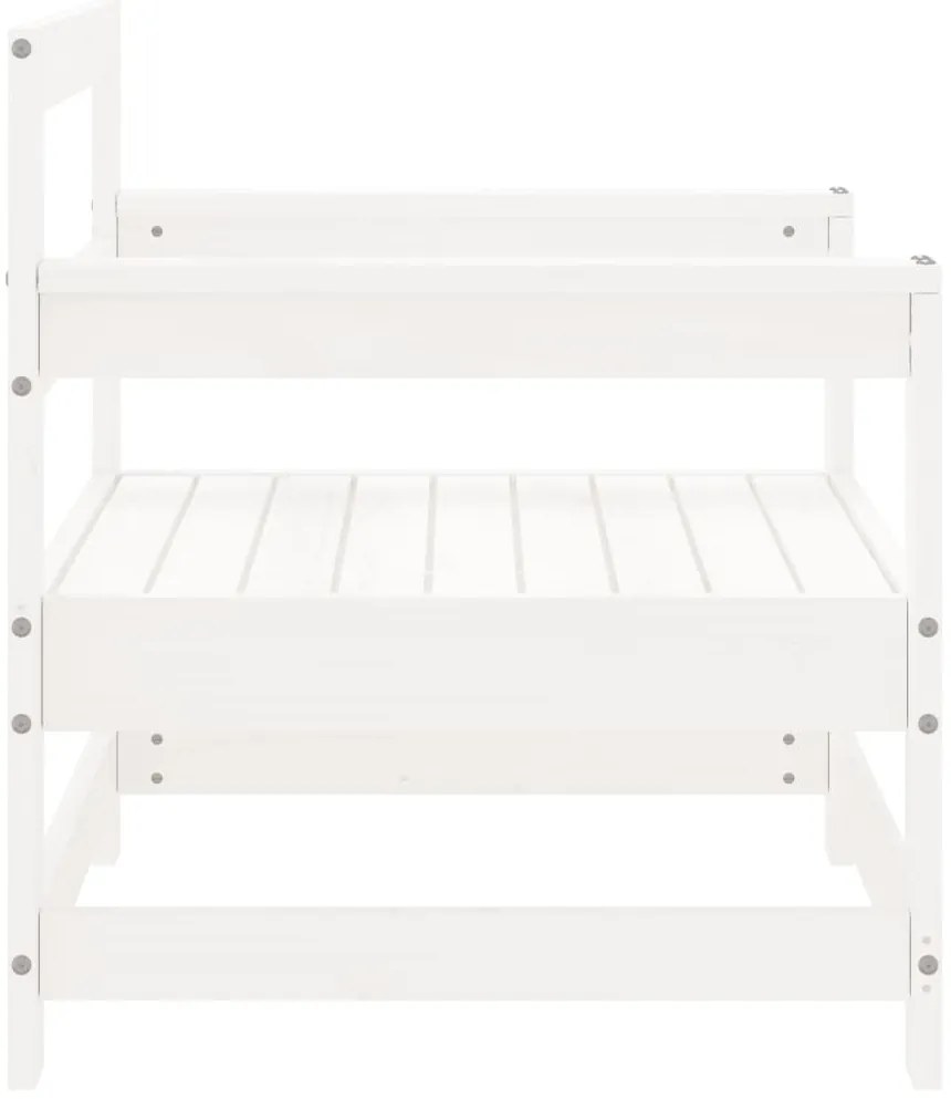 Cadeiras de jardim 2 pcs madeira de pinho maciça branco