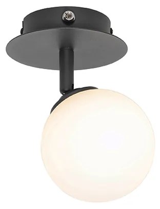 Projetores modernos pretos com vidro opalino e interruptor - Atenas