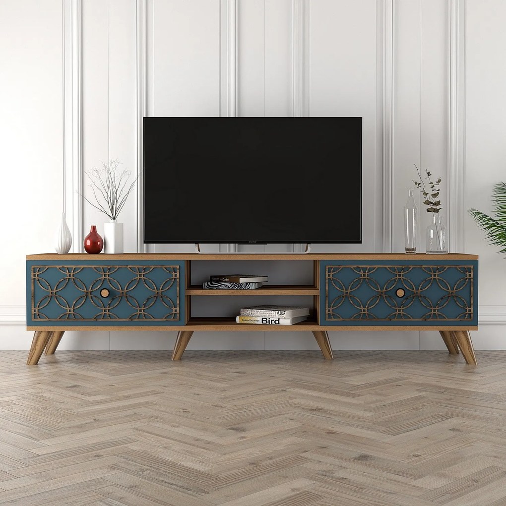 Móvel TV Class – Nogueira – 180 cm x 44 cm x 35 cm