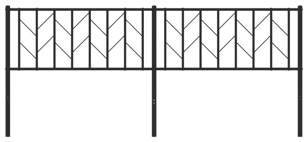 Cabeceira de cama 200 cm metal preto
