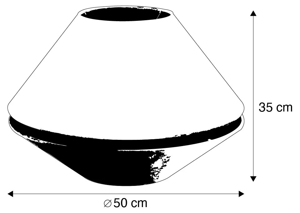Abajur Duplo em Veludo Verde com Interior Dourado