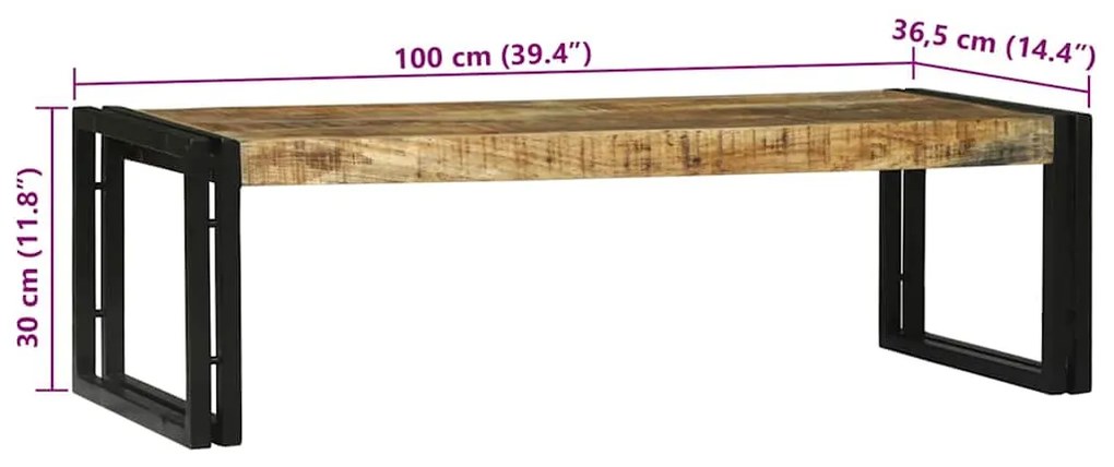 Conjunto de Mesas de Café 2 Peças Madeira de Mangueira Maciça