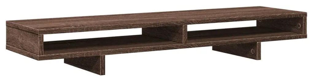 Suporte monitor 100x27x15cm derivados madeira carvalho castanho