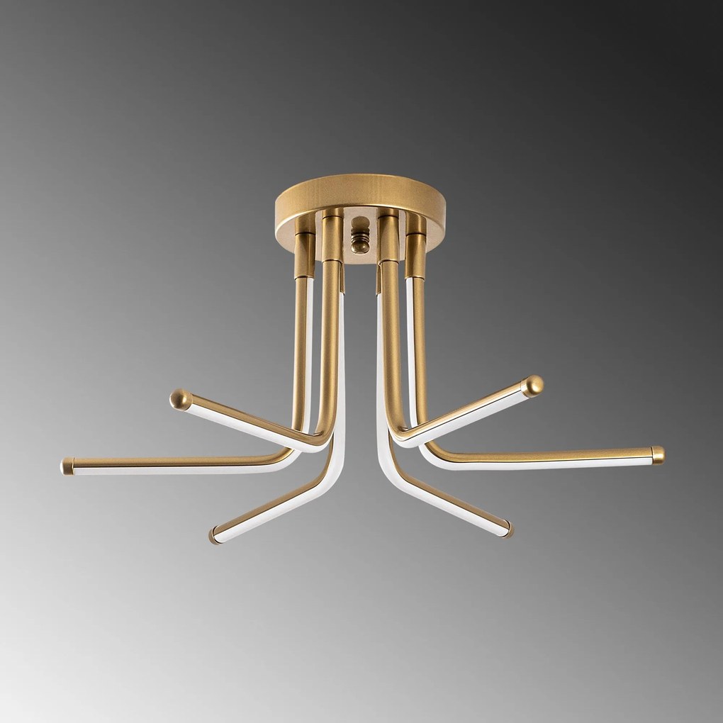 Chandelier Leddaisy – Dourado – 55 x 25 x 55 cm