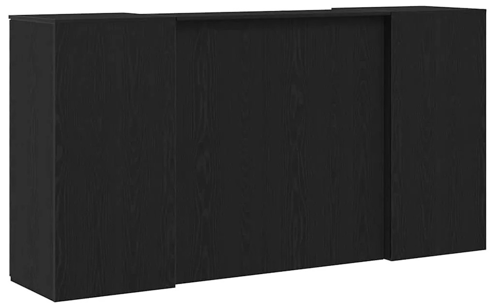 Balcão de recepção 200x50x103,5 cm madeira carvalho preto