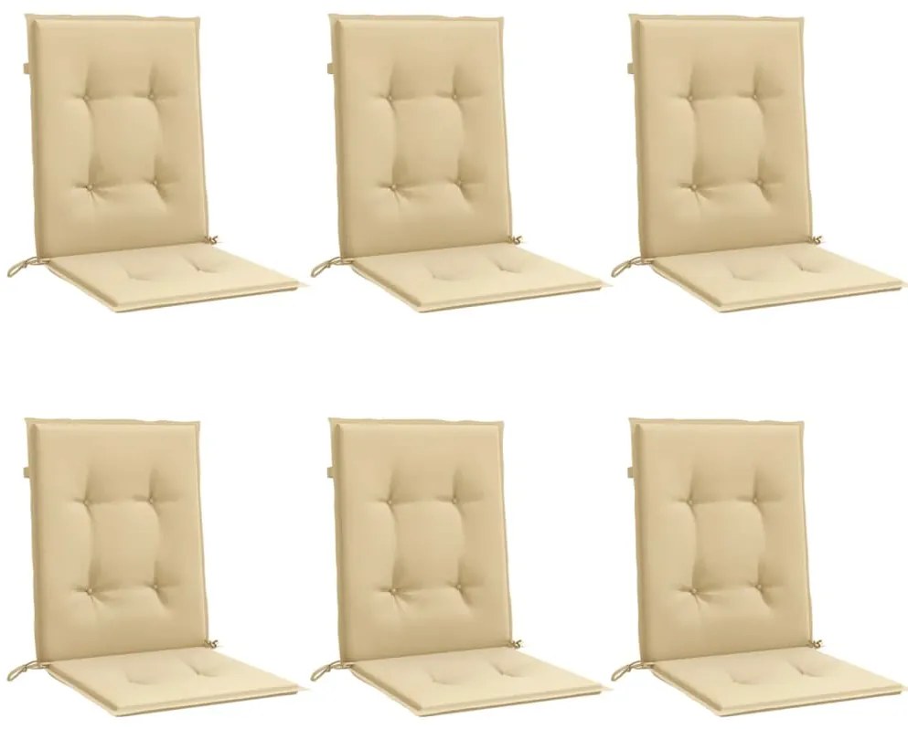 Almofadões lombares p/ cadeiras 6pcs 100x50x4cm mesclado tecido