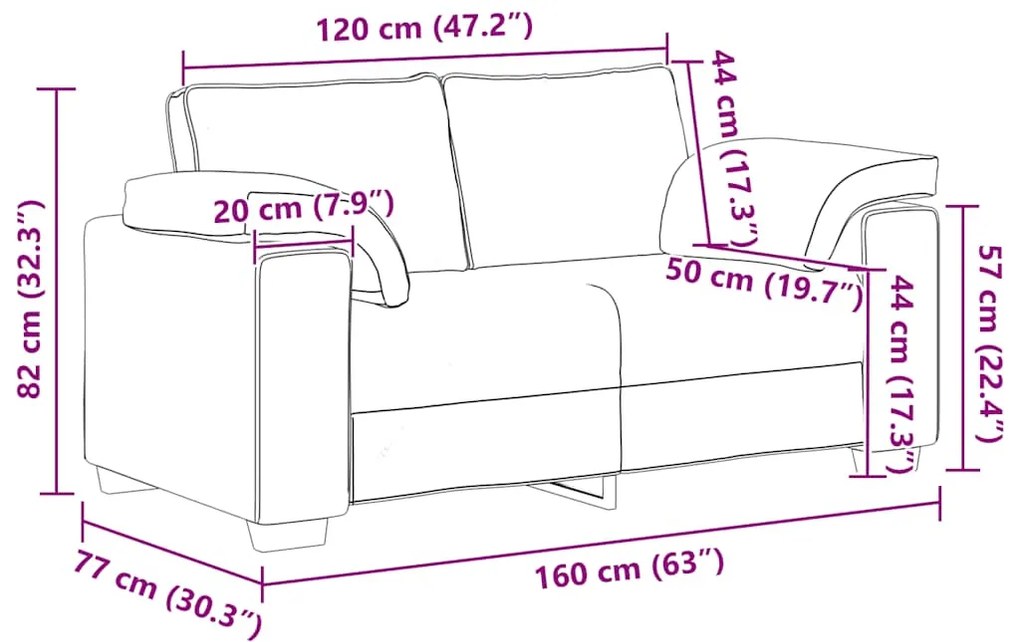Sofá-luvas 120 cm veludo rosa