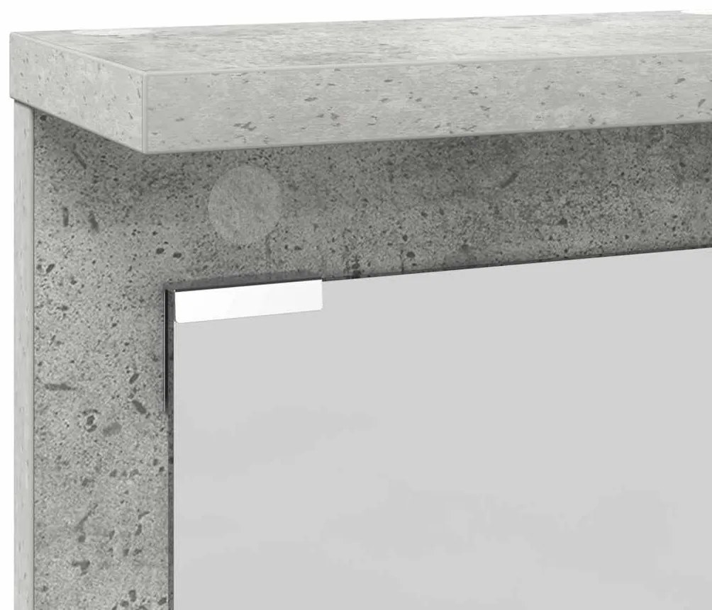 Cabideiro de Parede Cinzento cimento 84 x 10 x 80 cm