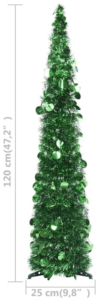 Árvore de Natal pop-up artificial 120 cm PET verde