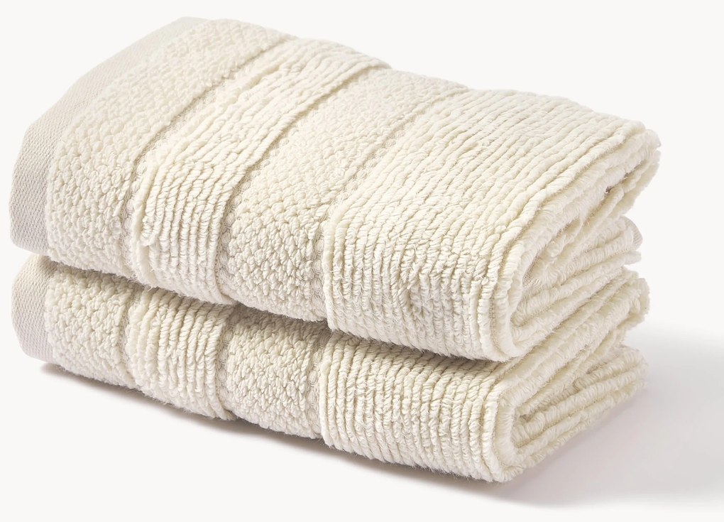 Toalha com bordado às riscas Luxe, vários tamanhos