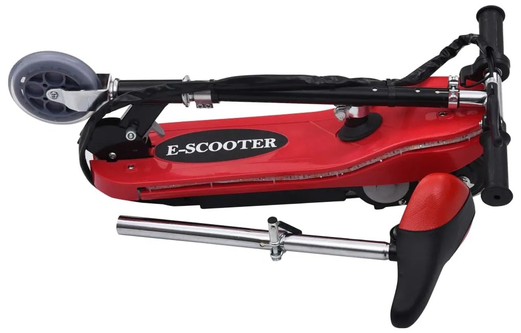 Trotinete para criança com assento e LED 120 W vermelho