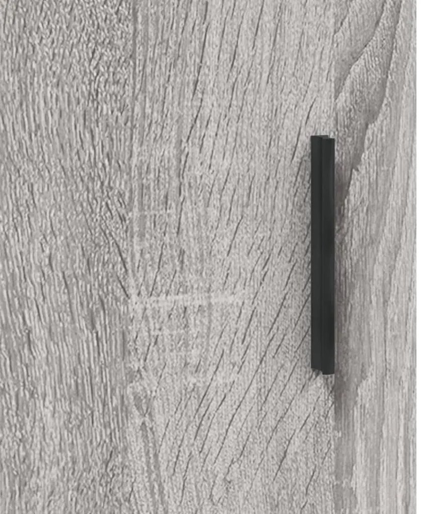 Armário de parede 69,5x34x90 cm cinzento sonoma